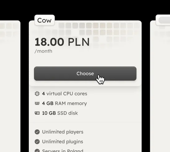 Guide step 1: Choose a package