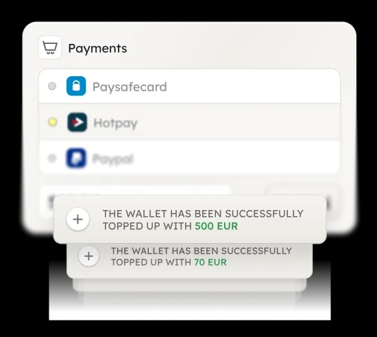 Guide step 2: Top up your account