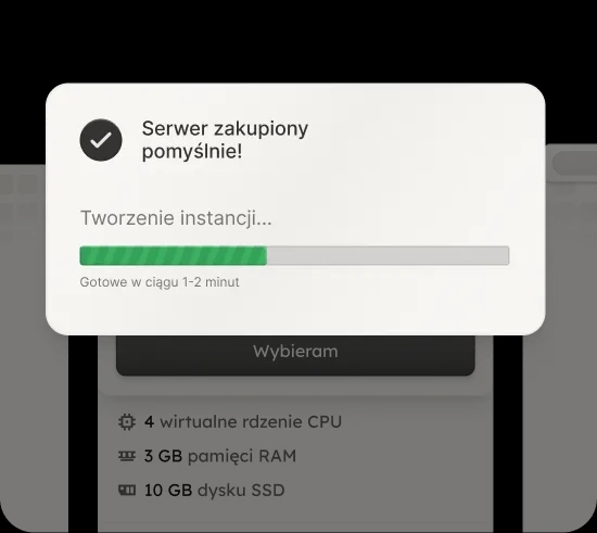 Guide step 3: Zakup serwer