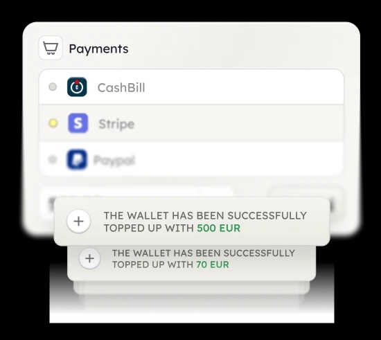 Guide step 2: Top up your account